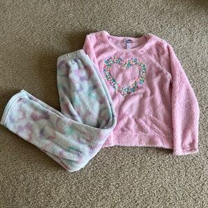 Magic Pink Fuzzy Pajama Top with Sequin Heart